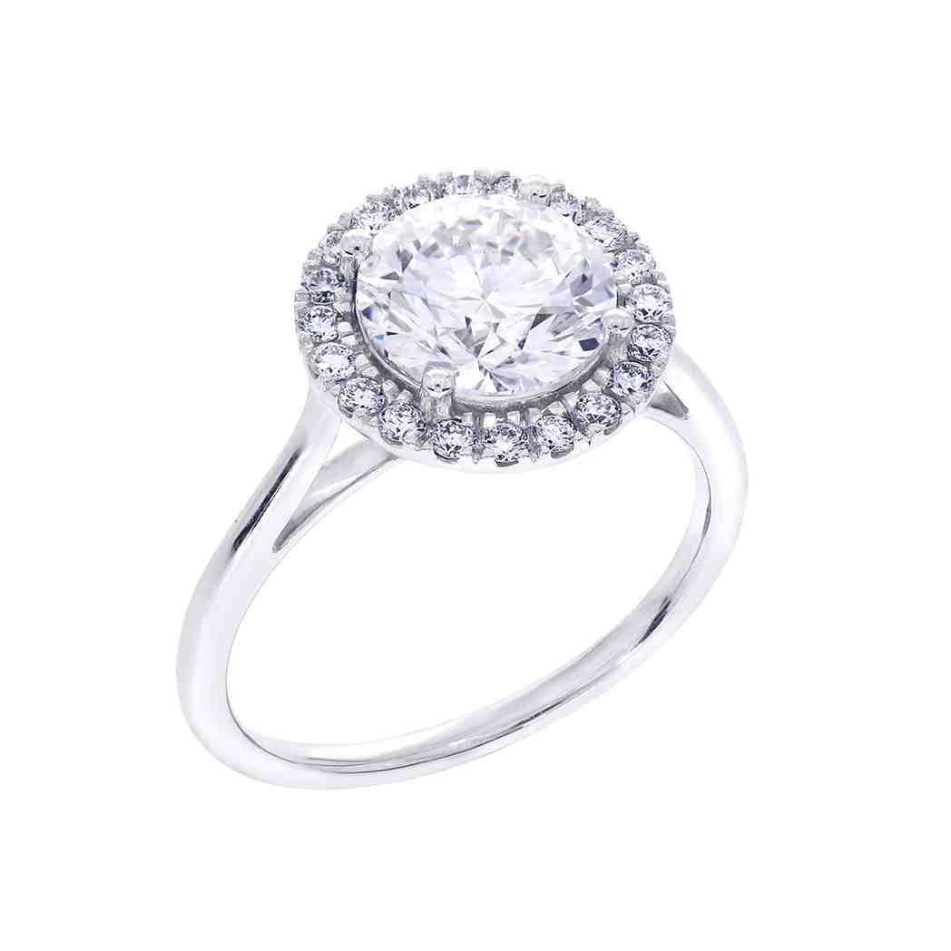 Round Brilliant Cut Lab Created Diamond Engagement Ring LR12985A